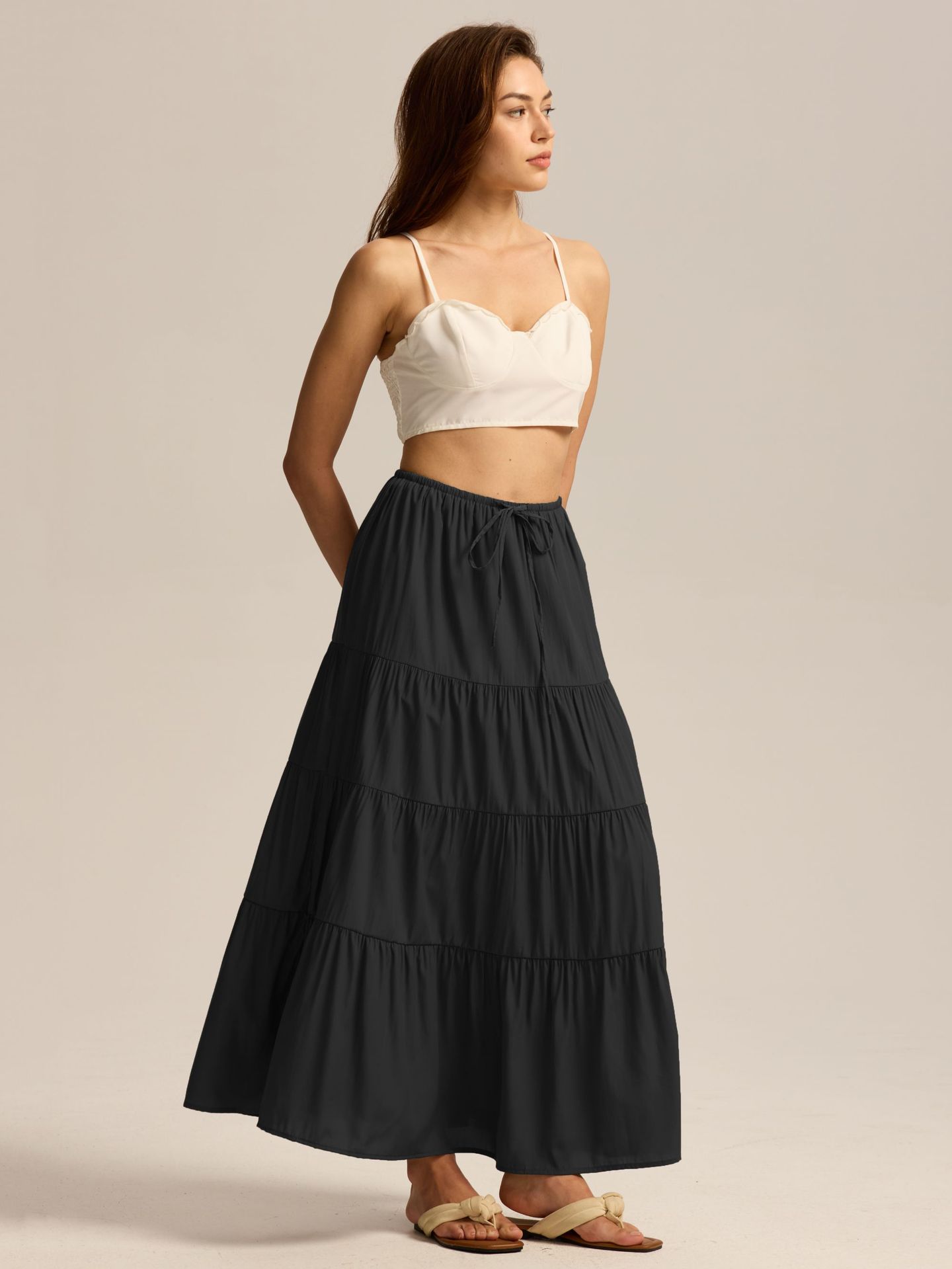 Women's A-Line Skirt Casual Simple Style Solid Color Maxi Long Dress Casual Daily display picture 8