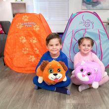 跨境新款dream tents儿童室内帐篷 儿童3D卡通印毛绒玩具收纳帐篷
