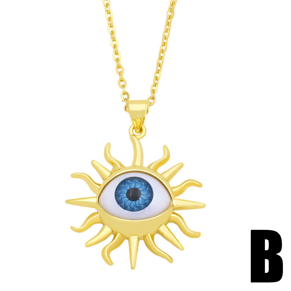 hip hop demon eye necklace personality exaggerated clavicle chain accessories