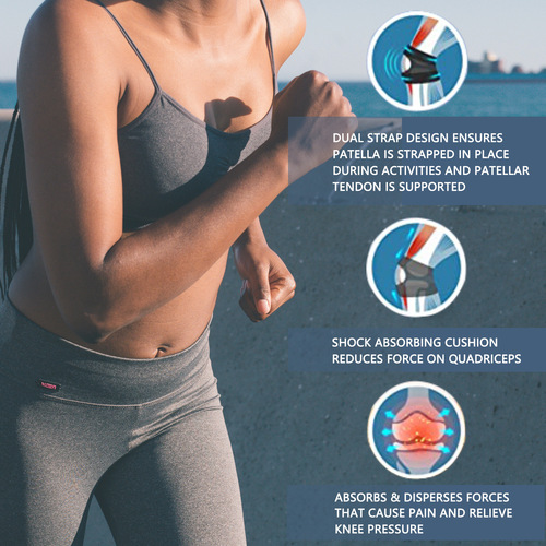 Sports Silicone Patella Belt Pressurized Protective Patella Running Mountaineering Breathable Basketball Knee Pad Fitness Manufacturer Wholesale