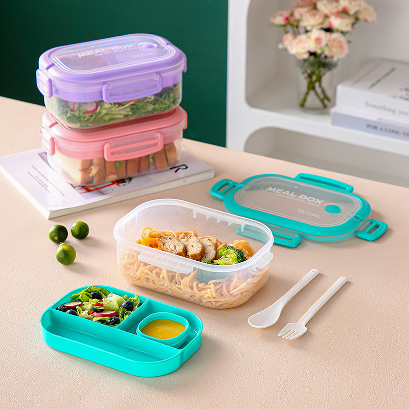 学生の弁当箱は厚いppプラスチックの材質を分けて二重の弁当箱のサラリーマンの弁当箱を隔てて電子レンジで加熱することができます。|undefined