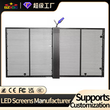 室内LED透明屏商场墙面全彩高清led显示屏楼体透明广告播放屏幕