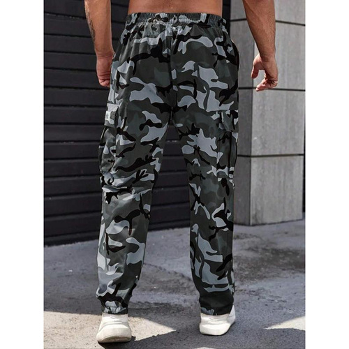 Men's Camo Print Cargo Pants Regular Fit Casual Comfy Multi