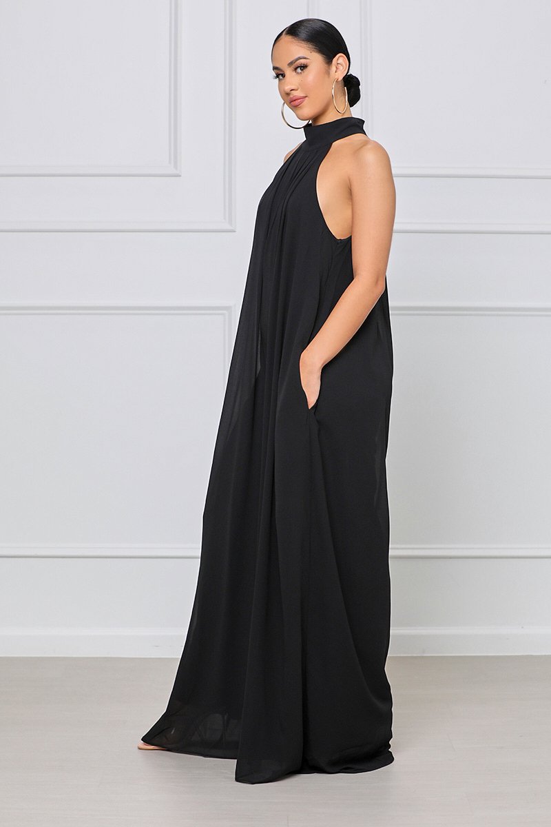 350g Weight Full Length Pants Length Polyester, Chiffon Fabric Type Mid Waist Waist Line Jumpsuits Pants Type Inelastic Elasticity Holiday, Family Gathering, Tea Party Occasion Loose Fit Type Solid Color Pattern Summer, Spring Season Women's Gender Simple Style, Classic Style Style Women's Holiday Family Gathering Tea Party Simple Style Classic Style Solid Color Full Length Jumpsuits 2