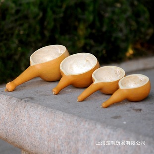 Natural Gourd Water Scoop for Dough Making, Gourd Water Scoop for Wholesale, Large and Small Face Skin, Green Craft Gourd Scoop