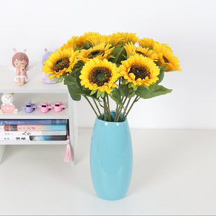 Single sunflower simulation flower bouquet living room home office decoration fake flower photography props