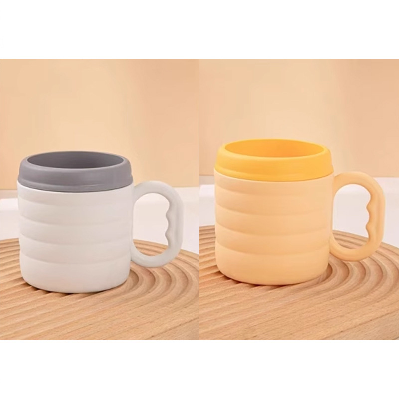 Taza de enjuague casera de doble color de bambú, taza de enjuague duradera, taza de enjuague de almacenamiento de cepillo de dientes para dormitorios de estudiantes image 12