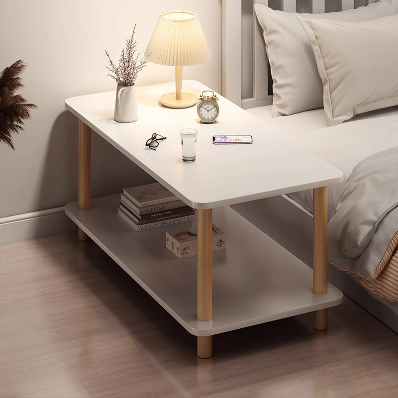 Mesa de cabecera para alquiler de habitaciones, mesa de té moderna y simple, mesa pequeña, dormitorio simple, pequeño estante de cabecera.
