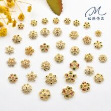 ΢���ʯ18K��ɫ���и�Ƭ���diy��Ʒ�οջ�����黨ñ�������