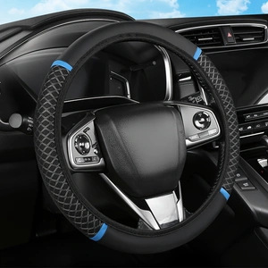 Car Summer Ice-Feel Steering Wheel Cover, Anti-Slip Ice Silk Handlebar Cover, Universal for All Seasons, Anti-Slip and Sweat-Absorbent, Cross-Border Supply