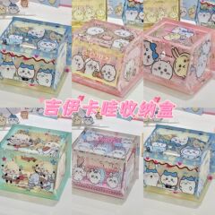 Chiiawaジーカワアクリル収納ケースかわいいキャンディーケースカバーデスクトップ収納ケース防塵置物