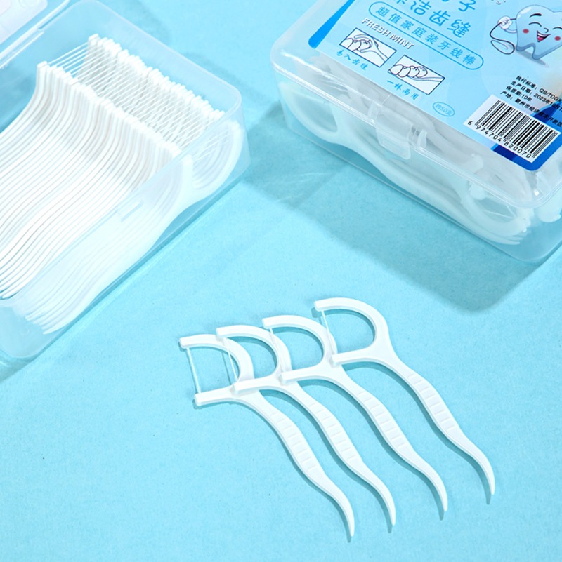 Ultrafino suave hilo dental caja casera de hilo dental empaquetado portátil independiente limpio de la fábrica de palillos de dientes al por mayor