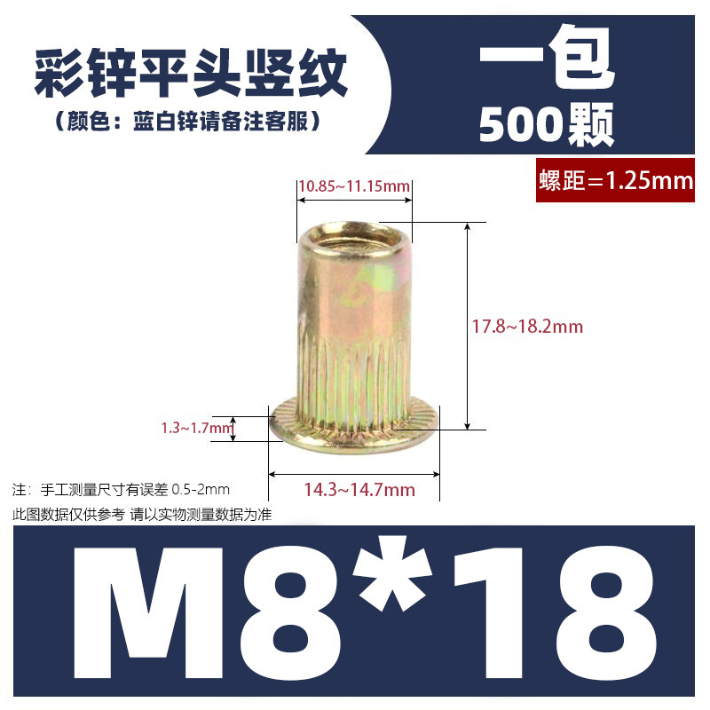 リベットナット平頭小頭円縦紋全六角半六角m3-m12亜鉛メッキ亜鉛花びら引き母頭|undefined
