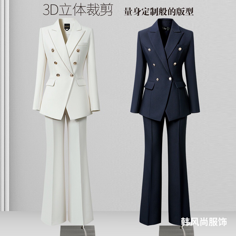 Leisure suit coat women 2025 new workplace high sense suit wide leg pants suit professional temperament goddess fan