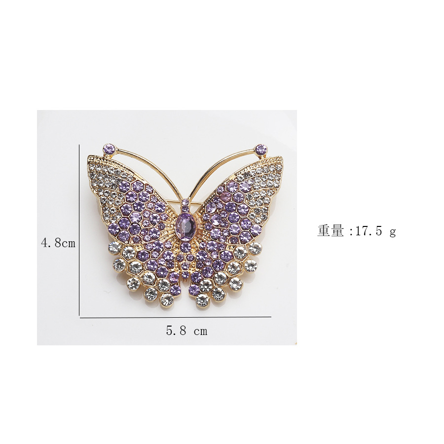 Squisita spilla a farfalla con strass per donna gioiello moda_voghion.com