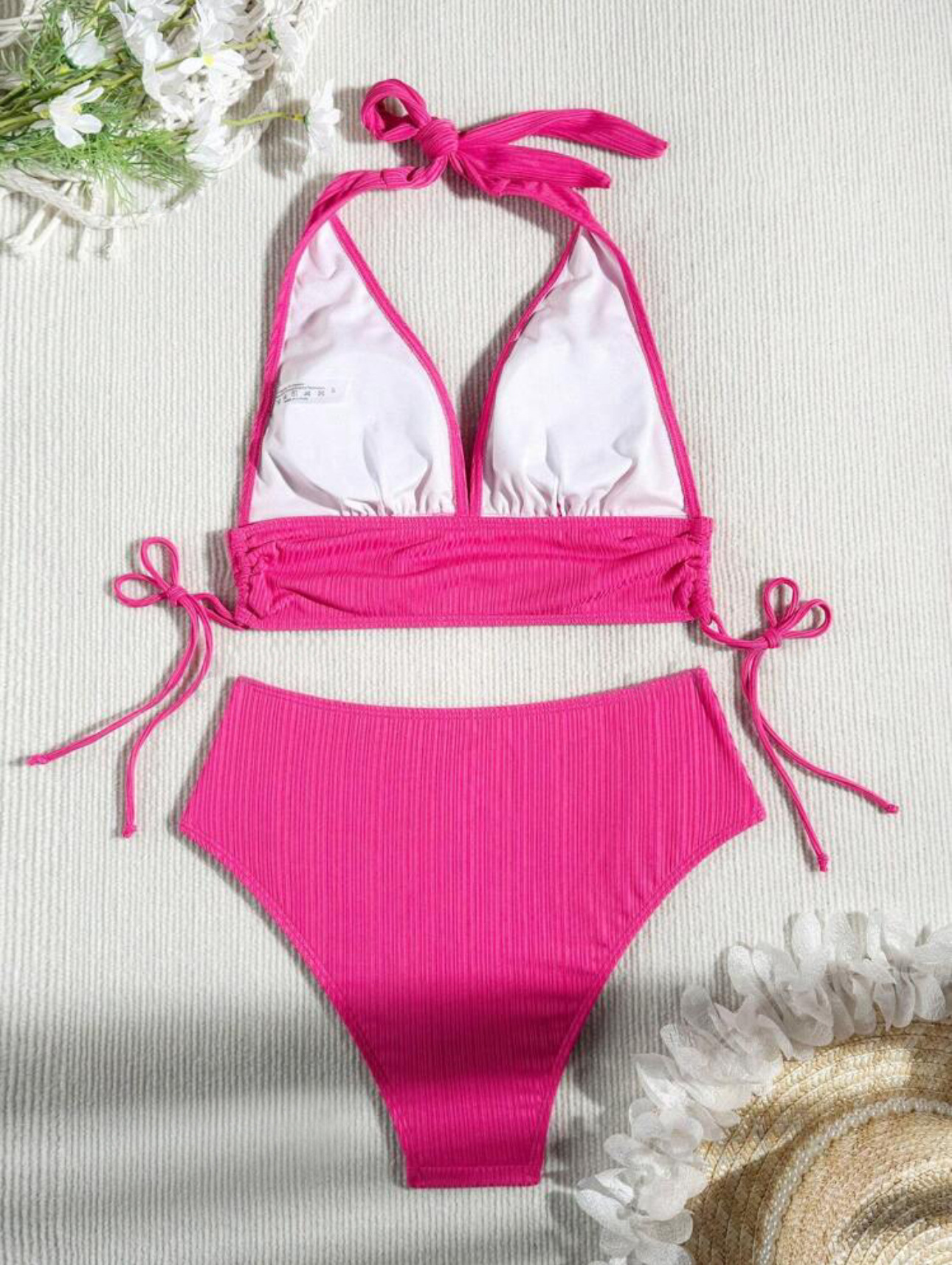 Demi Cup Bra Cup Women's Solid Color 2 Pieces Set Bikinis Swimwear