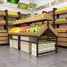 网红蔬菜水果货架展示架展示柜超市中岛展示台水果架子创意多层水