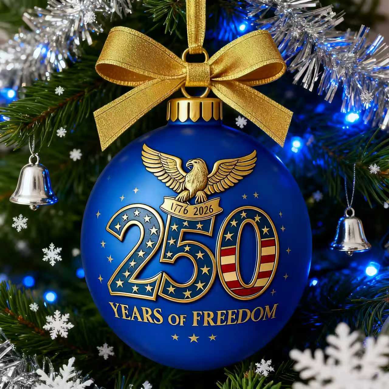 Ornamento transfronterizo 250 aniversario de Estados Unidos 250 aniversario de la Campana de la Libertad Acrílico conmemorativo