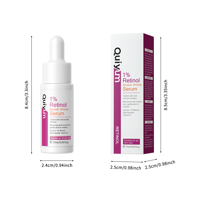 Quiyum 1% Retinol Revitalizing Essence 17ml Hydrates, moisturizes and brightening skin tone. Cross-border manufacturer's wholesale in stock undefined