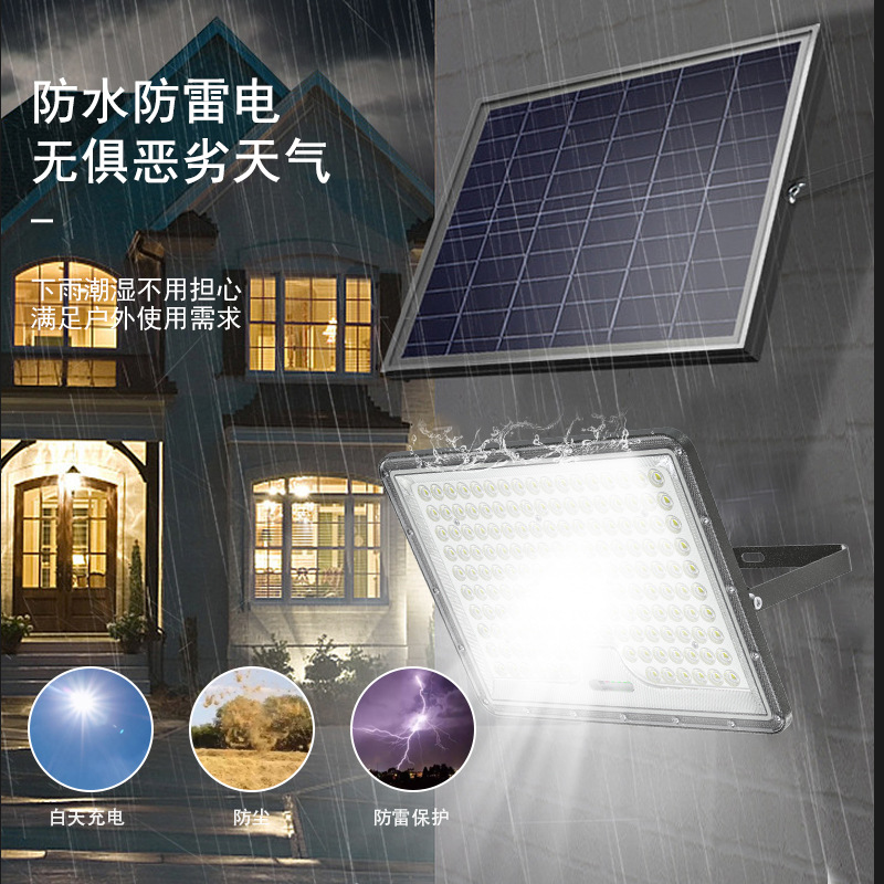 Mayorista transfronterizo luz de proyección de luz de jardín multipotencia ingeniería solar led floodlights