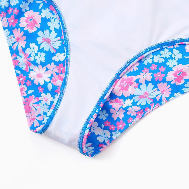 Family Matching Flora Print Swim Trunks or One Shoulder One