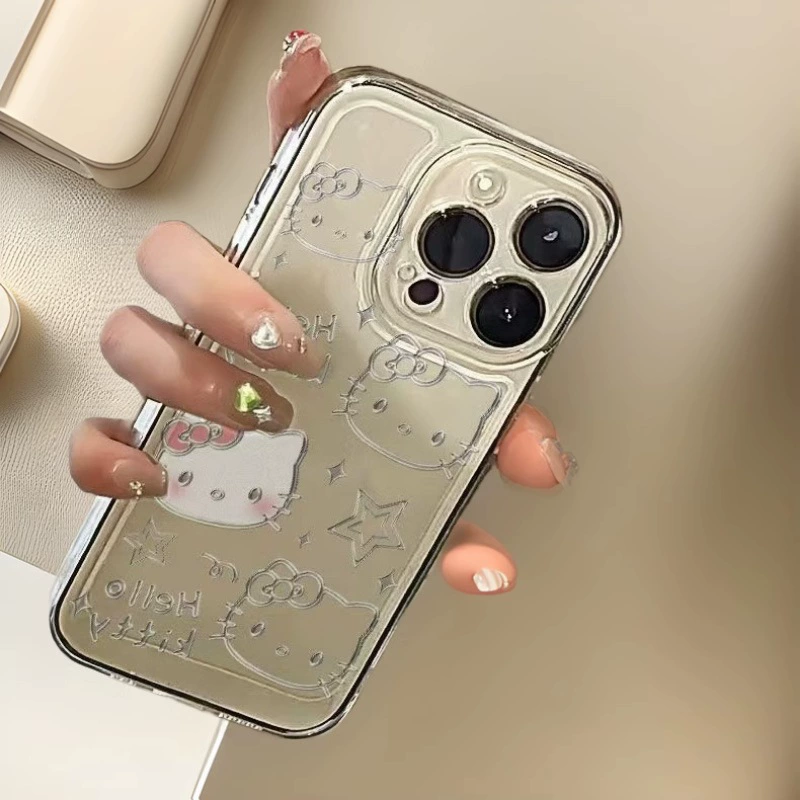 Привет Китти, яблоко, совместимый чехол для телефона, мультяшный iPhone 16, 16 Pro Max, iPhone, для любимого
