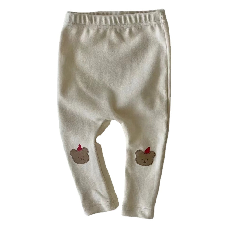 23 primavera y otoño niños y niñas bebé algodón suave cómodo lindo dibujos animados grandes PP leggings pantalones de los niños