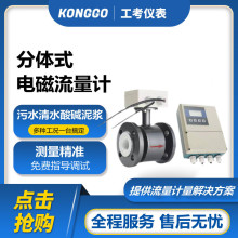 分体式电磁流量计防腐污水液体智能管道流量计485流量传感器厂家