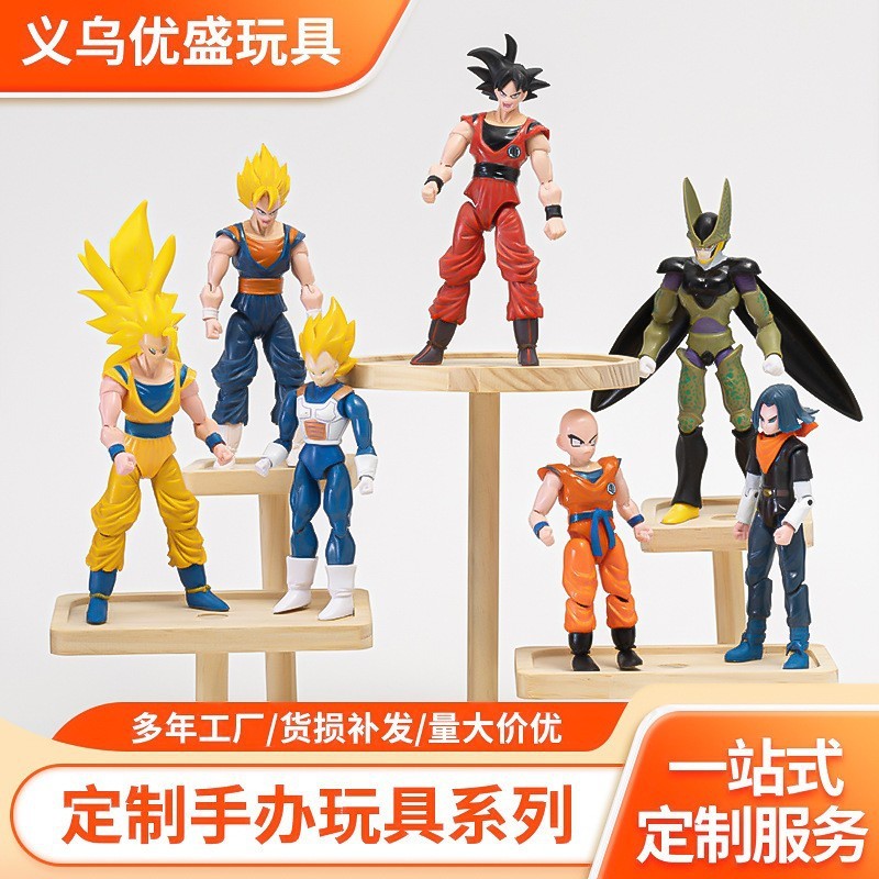Anime Dragon Ball Figure Ornaments with Movable Joints Vegeta Majin Buu Goku Model Ornaments