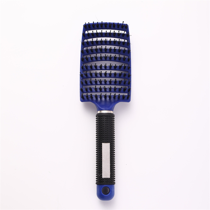 Blue double hair [large curved comb with rubber coating]