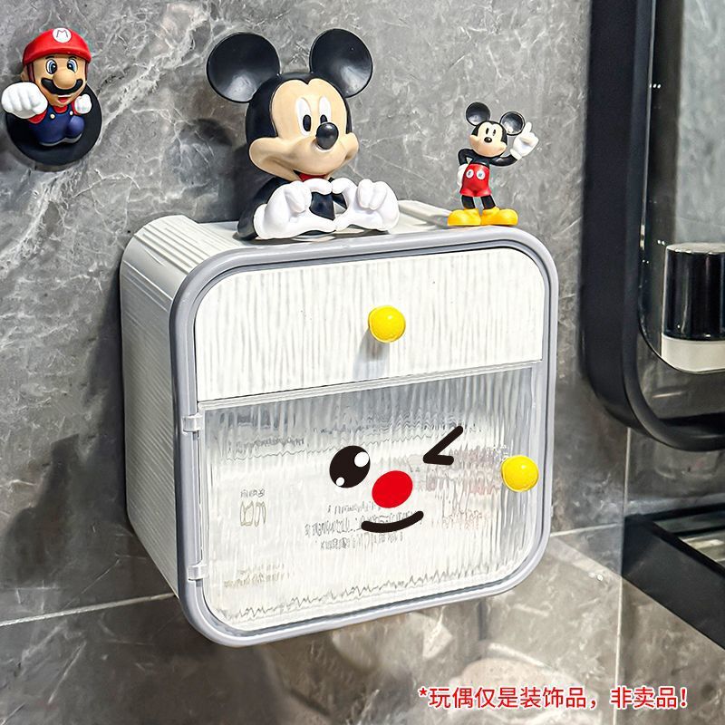 バスルームティッシュボックス家庭用壁掛けティッシュボックスバスルームトイレットペーパー収納ボックス高価値ロールペーパーボックス|undefined
