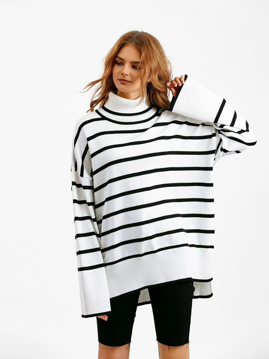 Демисезонный вязаный свитер для отдыха, oversize, европейский стиль