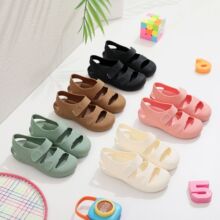 春夏新款男童女童包头凉鞋镂空软底儿童魔术贴宝宝防滑防水沙滩鞋