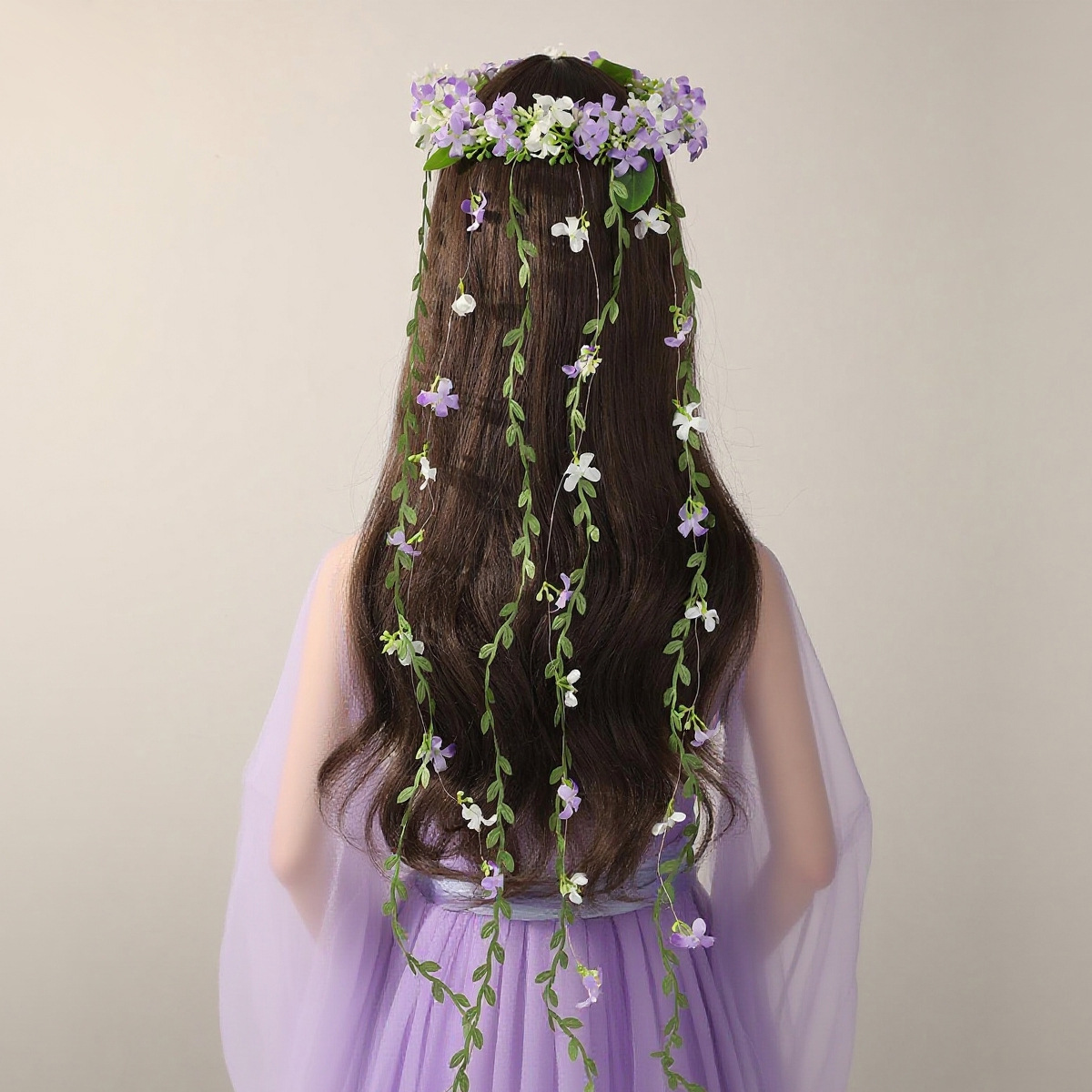 Garland Forest Bridal Headdress Bohemian Long Tassel Head Flower Wedding Hair Accessories Beach Vacation Artificial Flower Accessories
