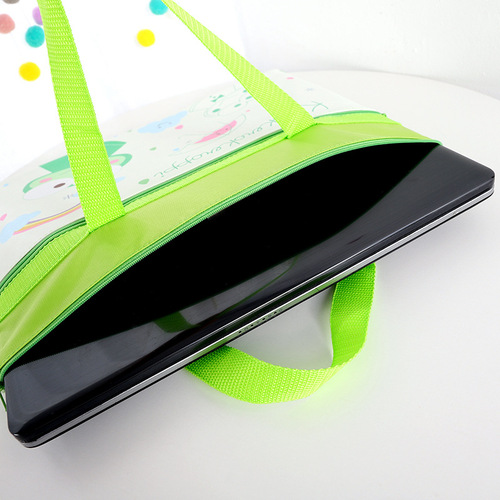 New student PU double-layer portable file bag Gemini Miller tutoring bag large information bag study bag