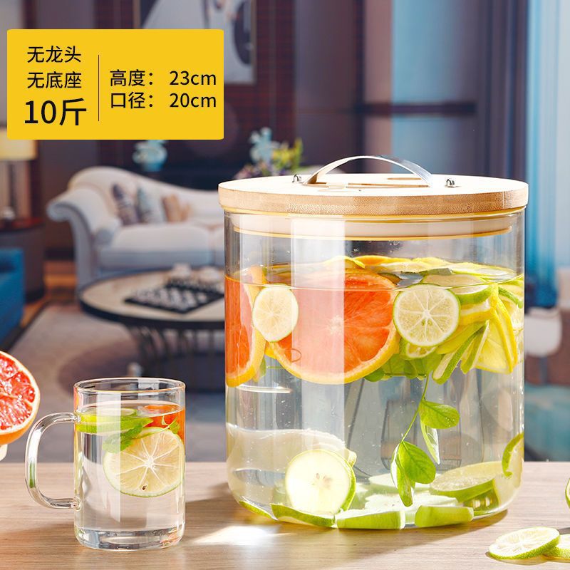 耐高温玻璃青梅泡酒瓶带龙头泡酒坛葡萄酿酒瓶可乐饮料密封罐中高|undefined