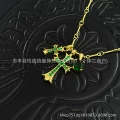 Square Sugar - Gold with Green Diamonds