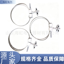 ADSS/OPGW光缆引下线夹 杆用引下夹具 不锈钢带/橡胶材质 J