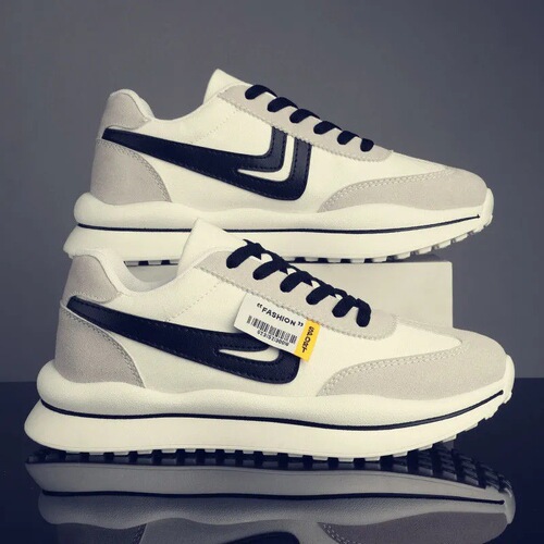  Spring and Autumn Men's Korean Style Fashion Casual Shoes, Cross-border Wholesale, Flying Weave Trendy Men's Sports Shoes