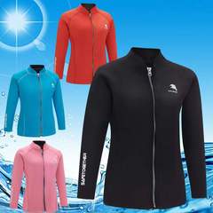 Women's 2MM Split Suit Diving Top with Long Sleeve Women's Diving Suit for Cold Protection, Wetsuit for Snorkeling and Surfing - R023