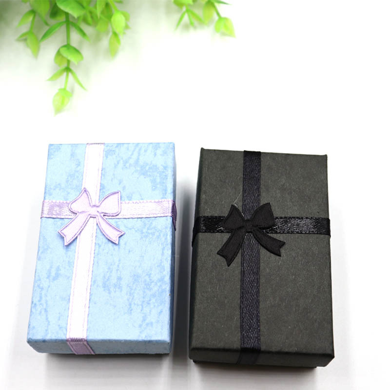 Butterfly knot box pendant necklace earring jewelry box ring gift box packaging box sky and earth lid accessory storage