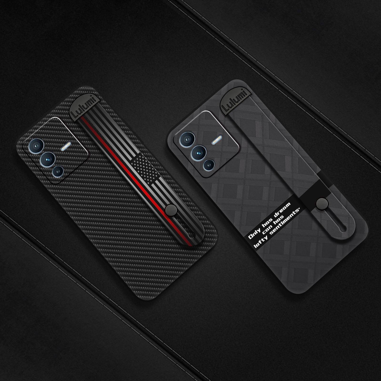 适用VIVO手机壳液态拼图防尘几何支架全包新款创意男女款商务