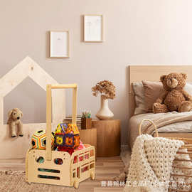 跨境木质婴儿沐浴箱衣服收纳淋浴篮新生儿礼品木质收纳箱衣服置物