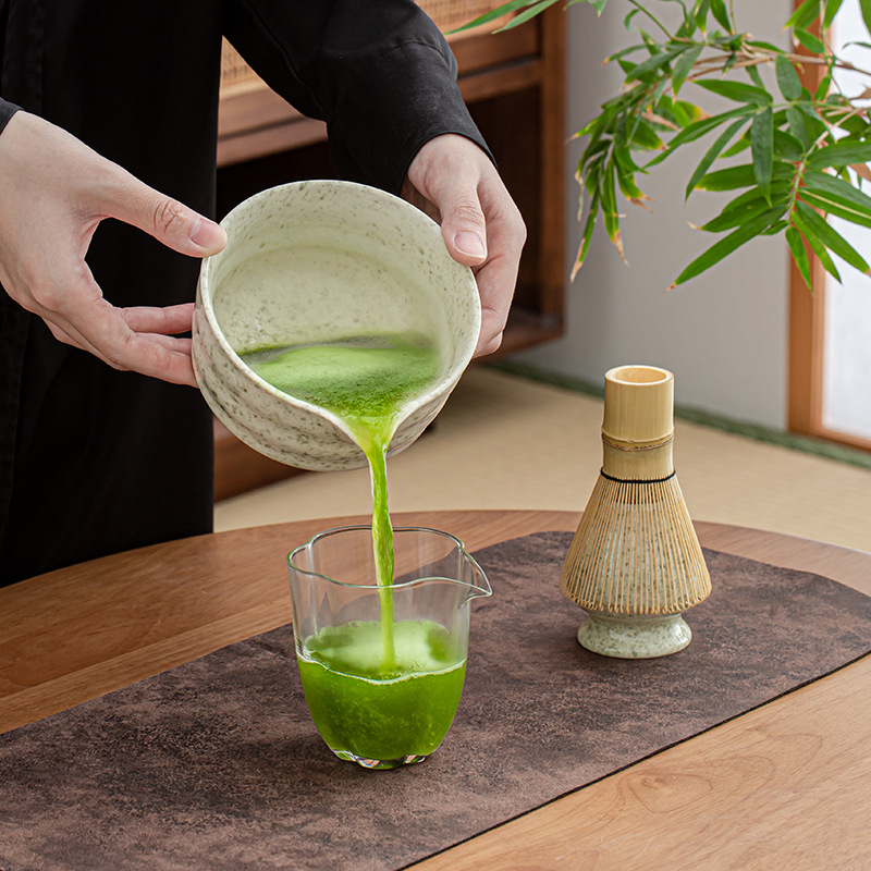 Tazón de matcha de estilo japonés, juego de matcha de cerámica, té de bambú, cepillo de matcha, caja de regalo de ceremonia del té de la dinastía Song de Baibenli