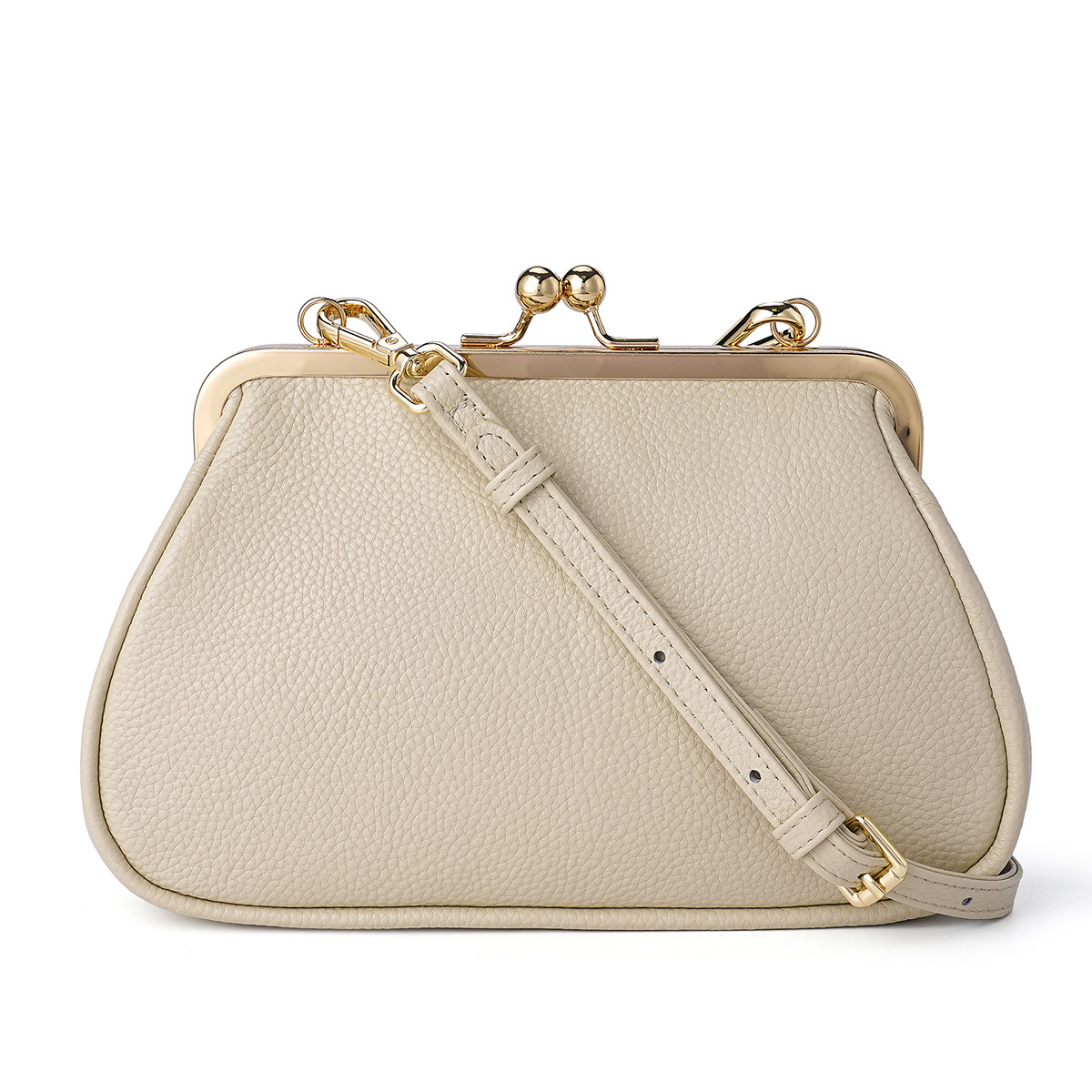 新款女士腋下包小众法棍个性口金包单肩斜挎包气质复古真皮女包包 - Thumbnail 8