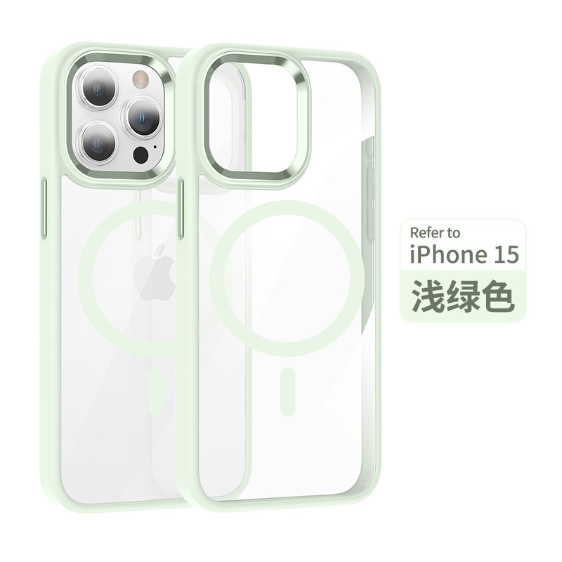 iPhone17air 携帯電話ケース Magsafe 磁気吸引 Apple 16 ゴールドシールド透明 15ProMax 保護ケースに適しています|undefined