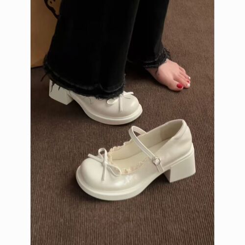 Cute Mary Jane Flat Shoes for Women - Summer New Arrival, Versatile, British Style, Round Toe with Bowknot, Go-Anywhere Pumps