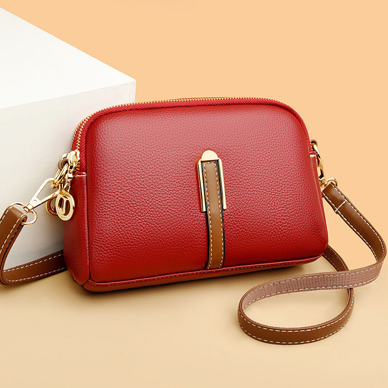 Fashionable and Simple Trendy Shell Bag Korean Version Textured Versatile Coin Purse Commuter Daily High-End Crossbody Bag