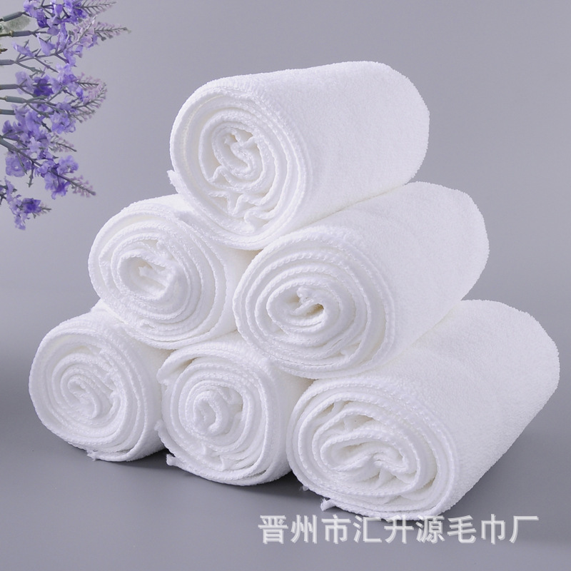 Hotel Hotel Bath Pedicure Beauty Paint Decoration Wipe Tile Warp Knitted White Towel Cheap Absorbent Towel