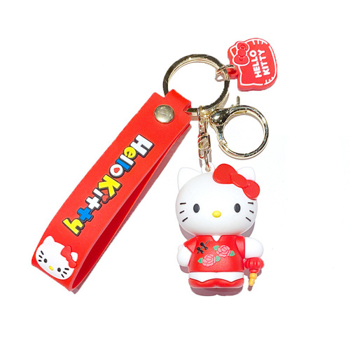 Cartoon KT cat key chain bag charm doll car key chain hello kitty pendant gift wholesale